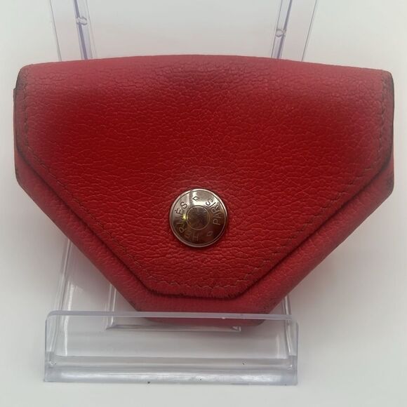 HERMES LE 24 CASAQUE PINK EPSOM LEATHER WALLET COIN PURSE - Picture 1 of 11